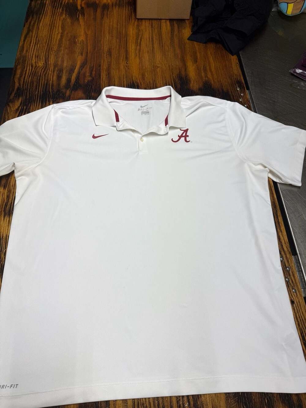 Nike Alabama Crimson Tide Dri-FIT Polo Size 3XL White